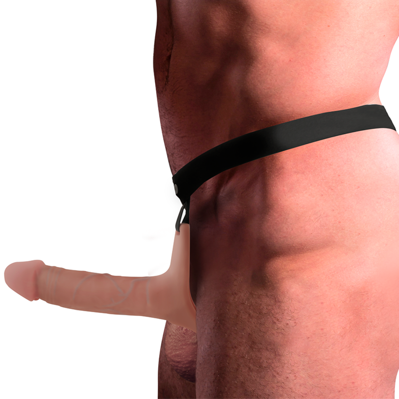 INTENSE - HOLLOW HARNESS WITH SILICONE DILDO 16...