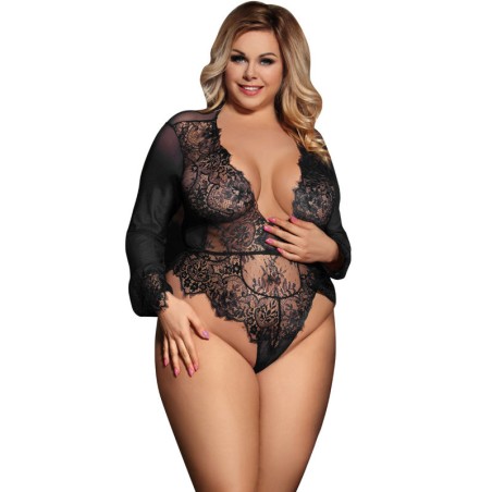 SUBBLIME QUEEN PLUS - TEDDY ESCOTADO CON FLEQUITOS