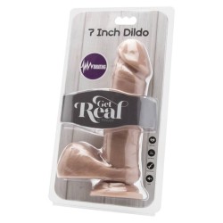 GET REAL - DILDO 18 CM WITH BALLS VIBRATOR SKIN 2