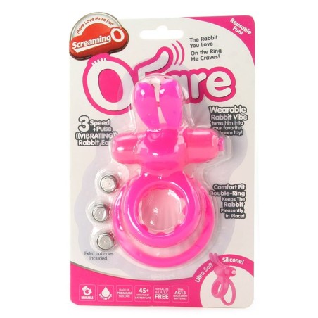 SCREAMING O - OHARE ANILLO DOBLE ROSA RABBIT
