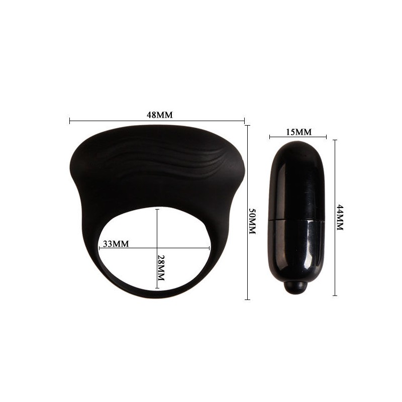 PRETTY LOVE - BERTRAM BLACK VIBRATOR RING