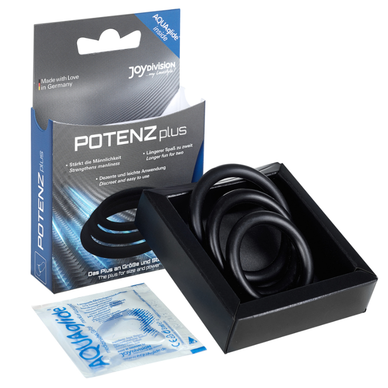 JOYDIVISION POTENZDUO - PLUS 3 BLACK RINGS SET...