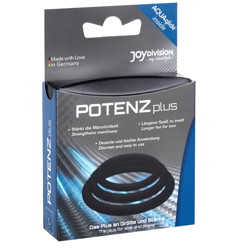 JOYDIVISION POTENZDUO - PLUS 3 BLACK RINGS SET...
