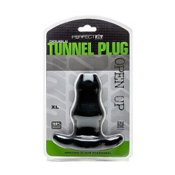 PERFECT FIT DOUBLE TUNNEL PLUG XL - NEGRO 2