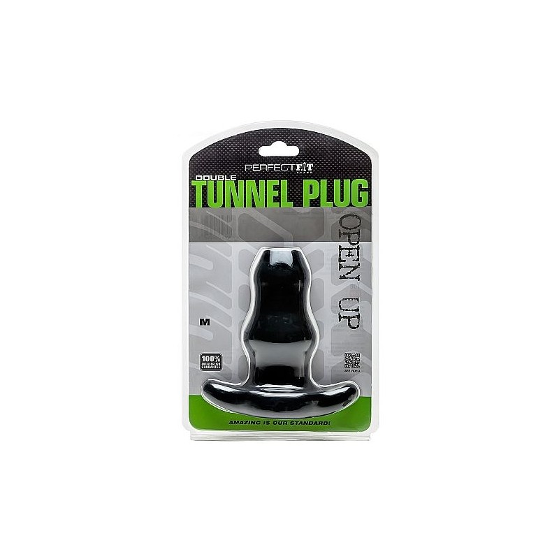 PERFECTFIT DOUBLE TUNNEL PLUG MEDIANO NEGRO