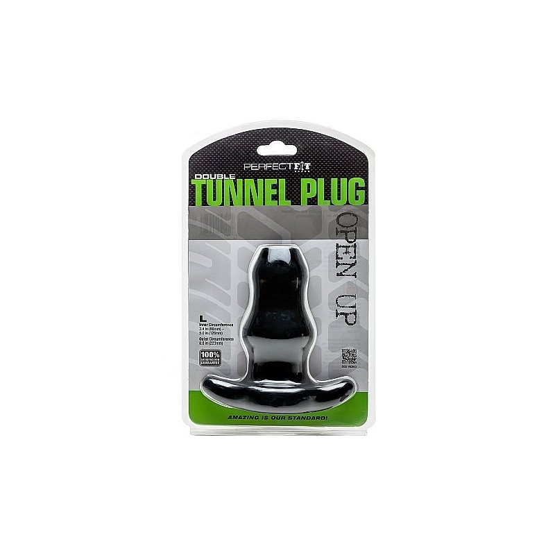 PERFECT FIT DOUBLE TUNNEL PLUG L - NEGRO