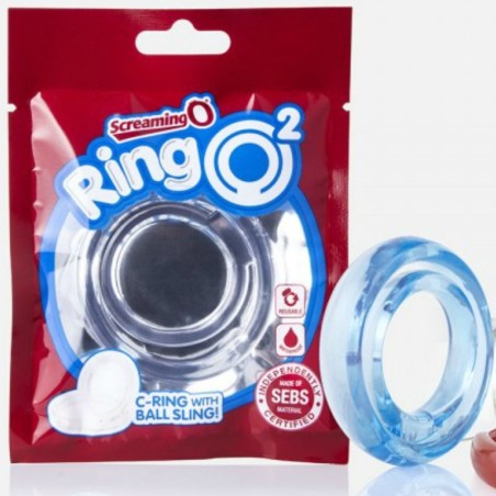SCREAMING O - RING O2 ANILLO DOBLE PENE Y TESTICULOS AZUL
