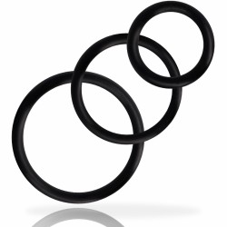 ADDICTED TOYS - RINGS SET FOR PENIS BLACK 2