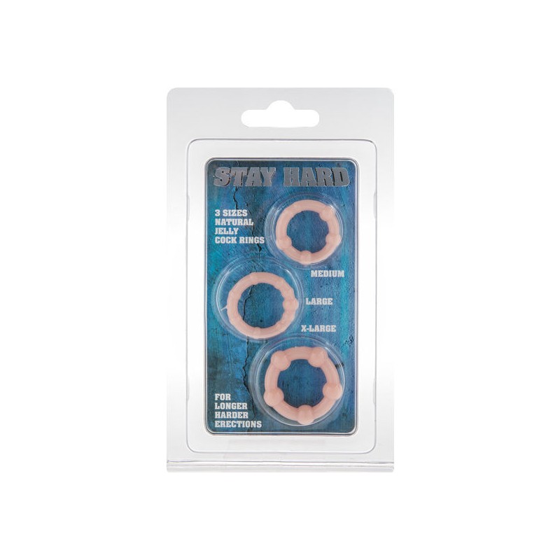 SEVEN CREATIONS - SET OF THREE SKIN PENIS RINGS