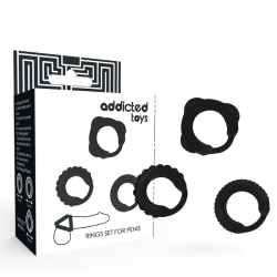 ADDICTED TOYS - C-RING SET BLACK 2