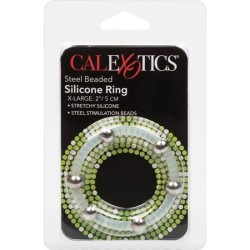 CALEXOTICS - STEEL BEADED SILICONE RING XL 2