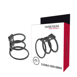 DARKNESS - SET OF 3 FLEXIBLE PENIS RINGS 2