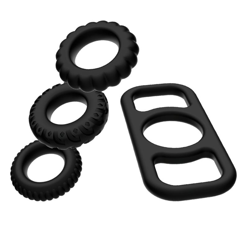ADDICTED TOYS - COCK RING SET 4 PIECES