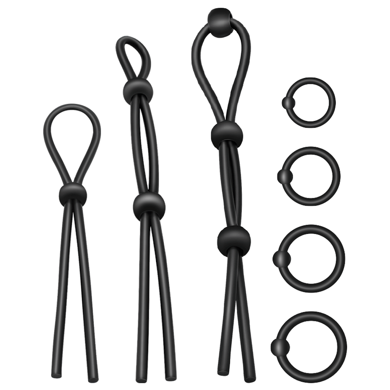 ADDICTED TOYS - FLEXIBLE SILICONE COCK RING SET...