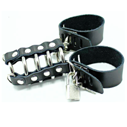 OHMAMA FETISH JAULA PENE CON ANILLAS METALICAS Y CORREAS...