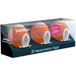 SATISFYER - 3 MASTURBATOR EGGS NAUGHTY, SAVAGE  CRUNCHY 2