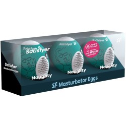 SATISFYER - 3 MASTURBATOR EGGS NAUGHTY 2