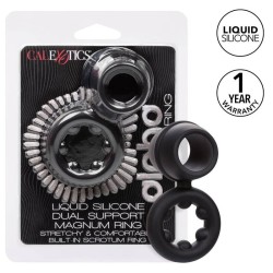 CALEXOTICS - ALPHA DUAL MAGNUM RING BLACK 2