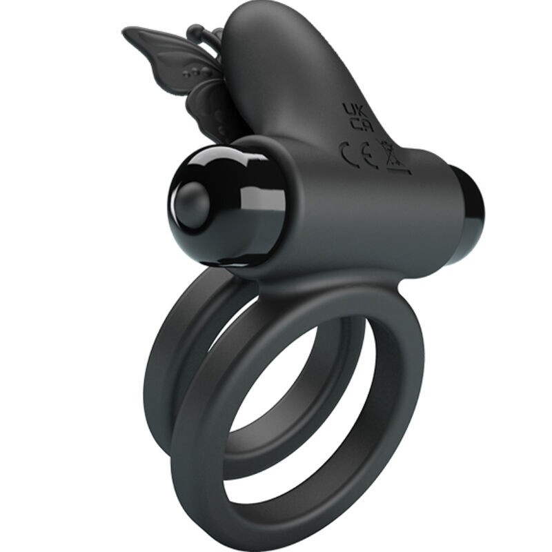 PRETTY LOVE - DOUBLE VIBRATING RING WITH BLACK...