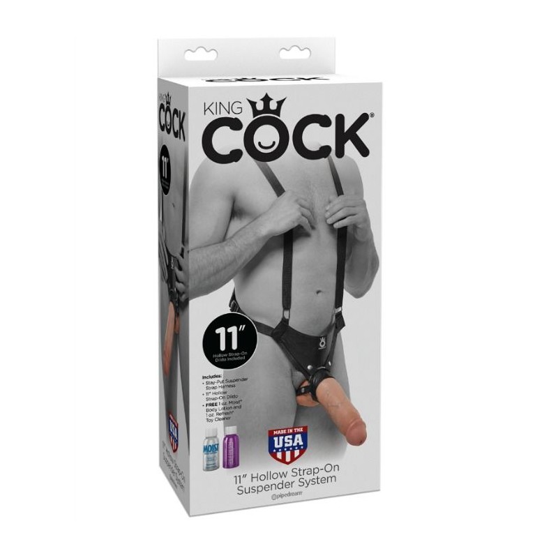 KING COCK - 28 CM HOLLOW STRAP-ON SUSPENDER...