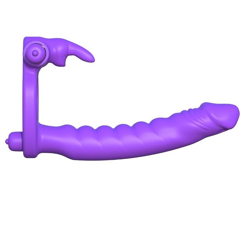 FANTASY C-RINGZ - SILICONE DOUBLE VIBRATOR RABBIT