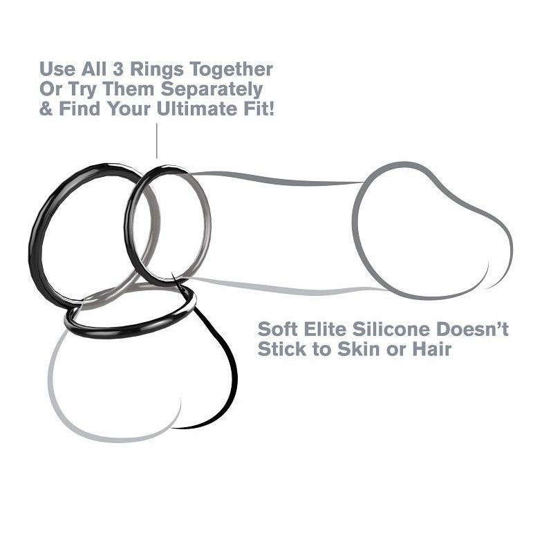 FANTASY C-RINGZ - SILICONE 3 RING STAMINA SET