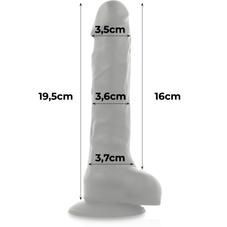 COCK MILLER SILICONA DENSITY COCKSIL ARTICULABLE NEGRO 19,5 CM