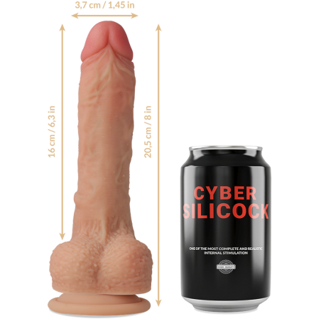 CYBER SILICOCK - CONNOR ULTRA REALISTIC SOFT LIQUID SILICONE 20.5 CM -O- 3.7 CM