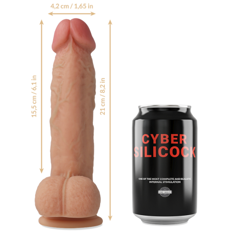 CYBER SILICOCK - SAUL ULTRA REALISTIC SOFT LIQUID SILICONE 21 CM -O- 4.2 CM