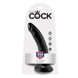 KING COCK - DILDO BLACK 17.8 CM 2