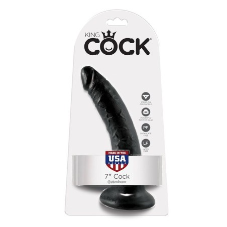KING COCK - DILDO BLACK 17.8 CM
