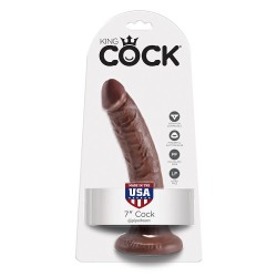 KING COCK - 7 DILDO CHOCOLATE 17.8 CM 2