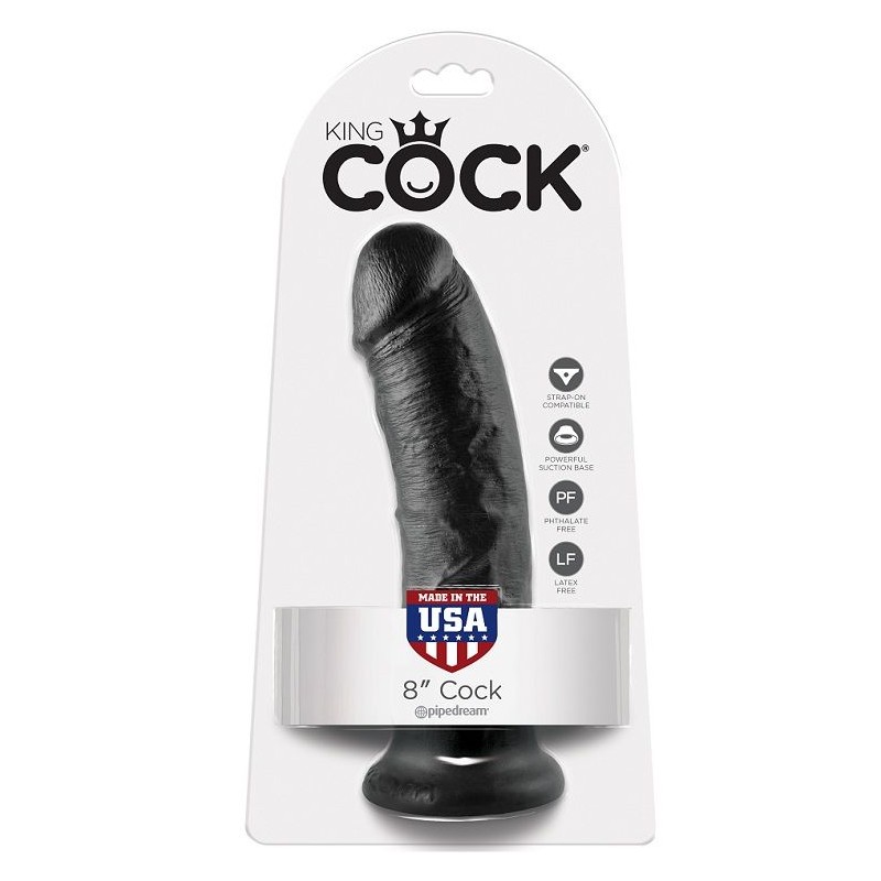 KING COCK - 8 DILDO BLACK 20.3 CM