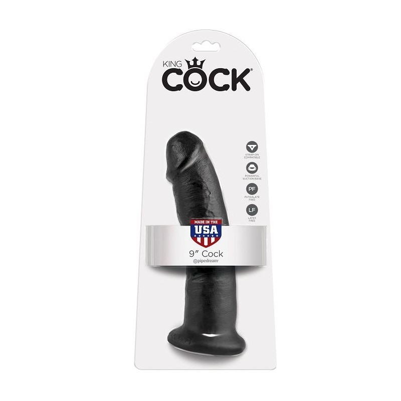 KING COCK - 9 DILDO BLACK 22.9 CM