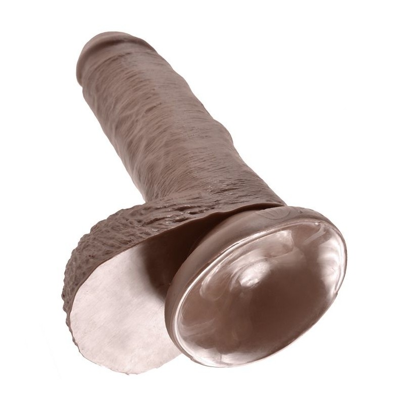KING COCK - 7 PENE REALÍSTICO MARRÓN 17.8 CM