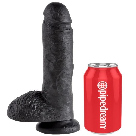 KING COCK - 8 PENE REALÍSTICO NEGRO 20.3 CM