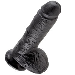 KING COCK - 8 PENE REALÍSTICO NEGRO 20.3 CM
