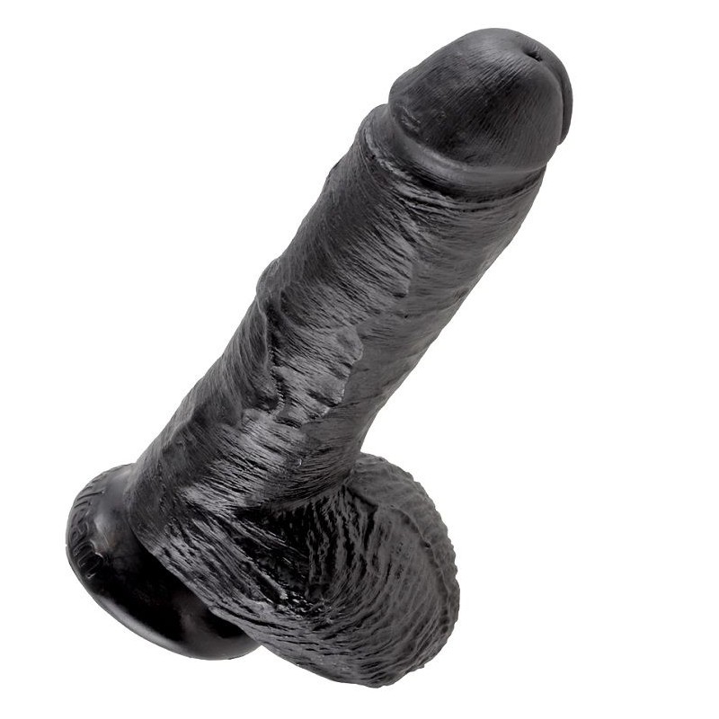 KING COCK - 8 PENE REALÍSTICO NEGRO 20.3 CM