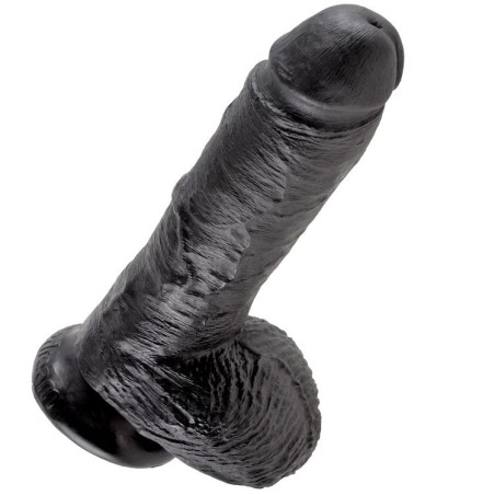 KING COCK - 8 PENE REALÍSTICO NEGRO 20.3 CM