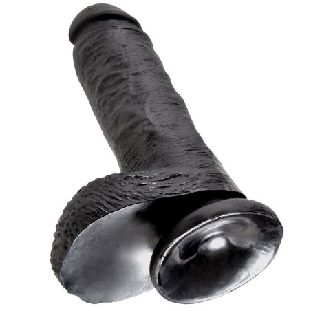 KING COCK - 8 PENE REALÍSTICO NEGRO 20.3 CM