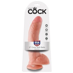 KING COCK - 9 DILDO FLESH WITH BALLS 22.9 CM 2