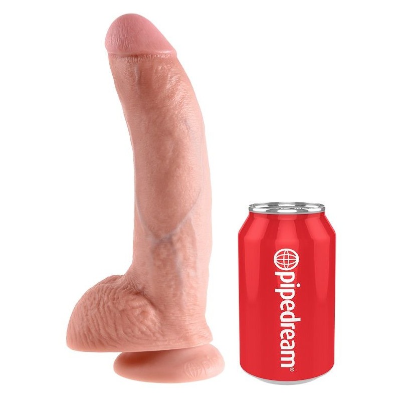 KING COCK - 9 DILDO FLESH WITH BALLS 22.9 CM