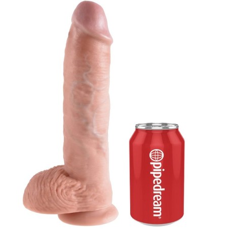 KING COCK - 10 DILDO FLESH WITH BALLS 26.5 CM