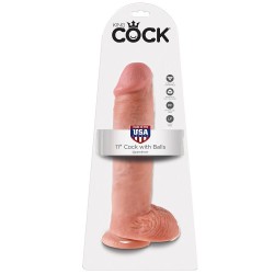 KING COCK - 11 DILDO FLESH WITH BALLS 28 CM 2