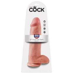 KING COCK - DILDO FLESH WITH BALLS 30.48 CM 2