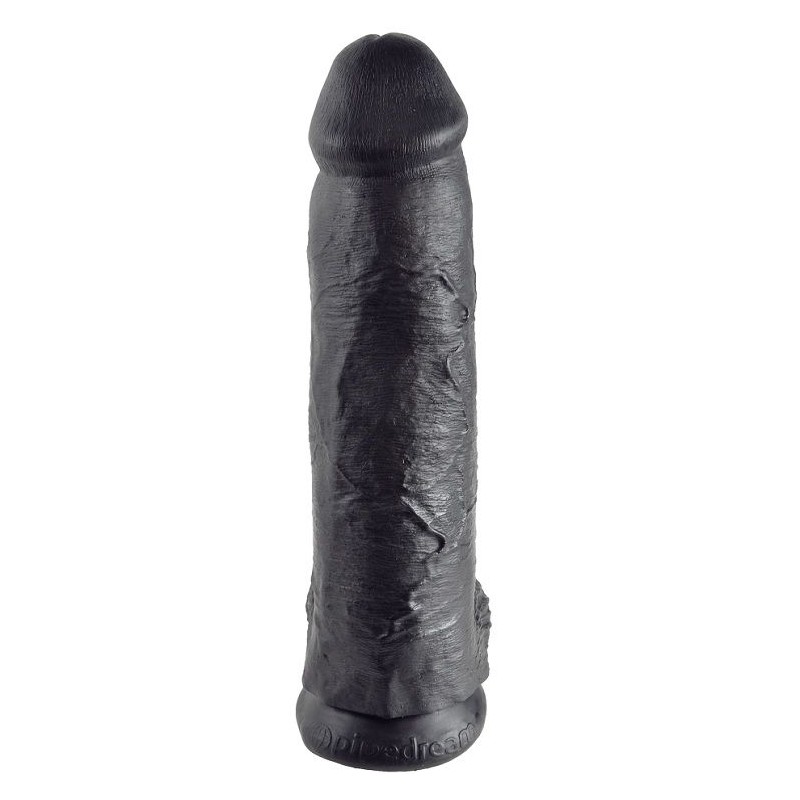 KING COCK - DILDO BLACK WITH BALLS 30.48 CM
