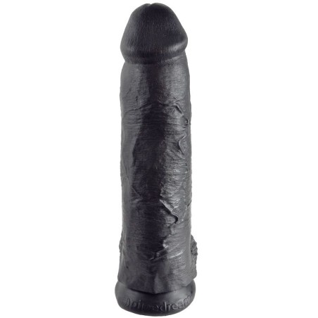 KING COCK - DILDO BLACK WITH BALLS 30.48 CM