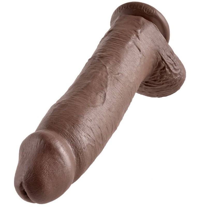 KING COCK - DILDO BROWN WITH BALLS 30.48 CM