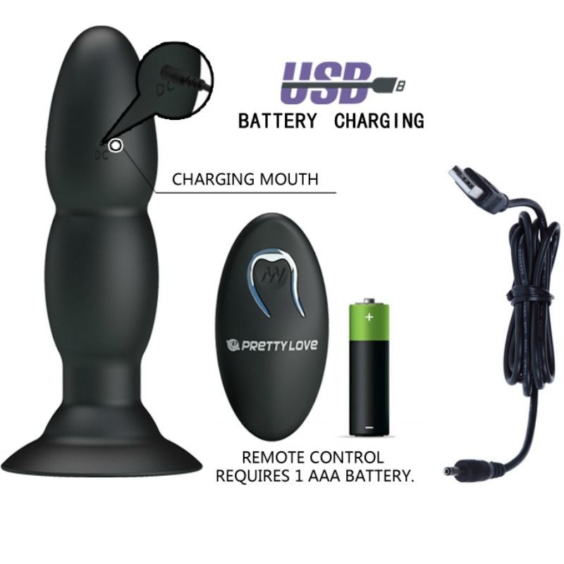 PRETTY LOVE PLUG VIBRADOR Y ROTACIÓN POR...