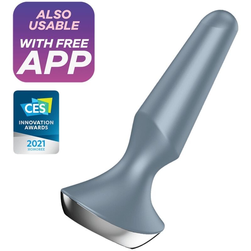 SATISFYER PLUG ILICIOUS 2 PLUG VIBRATOR - GRIS